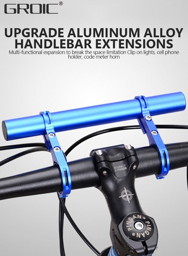 Bicycle Handlebar, Bike Handlebar Extender 11.8in, Multifunctional Bracket Extension, Handlebar Extension Rack, Used for Holding Bicycle Speedometer, GPS, Phone Mount Holder and Bike Light