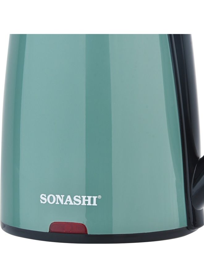 1.8 L Cordless Kettle with Auto Shut OFF Function | Stainless Steel Kettle with 360-Degree Swivel Base and Power On/Off Indicator Light | Instant Water Heater And Tea Maker 1.8 L 1500 W SKT-1811N Green