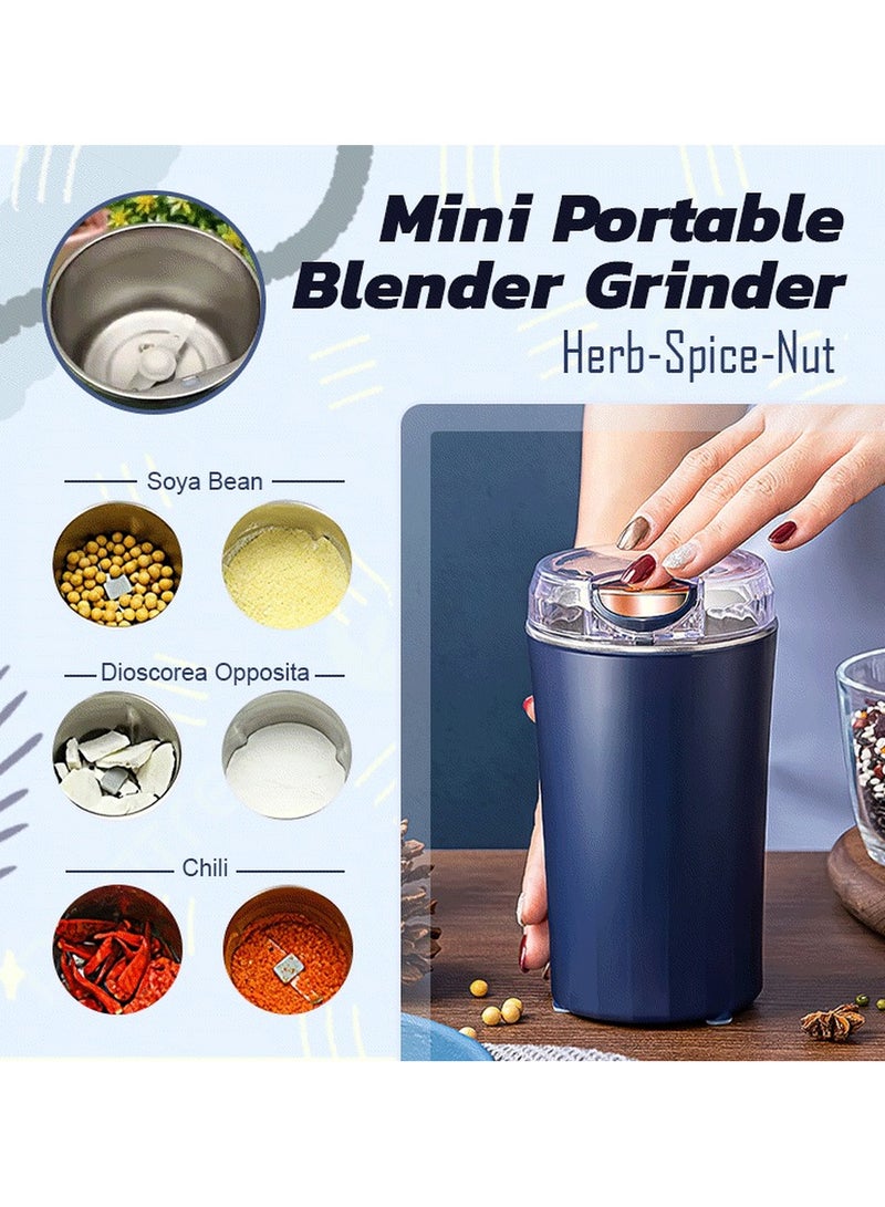 Mini Electric Kitchen Coffee Grinder And Chopper Crusher For Spices Seeds Herbs And Coffee Beans  Stainless Steel