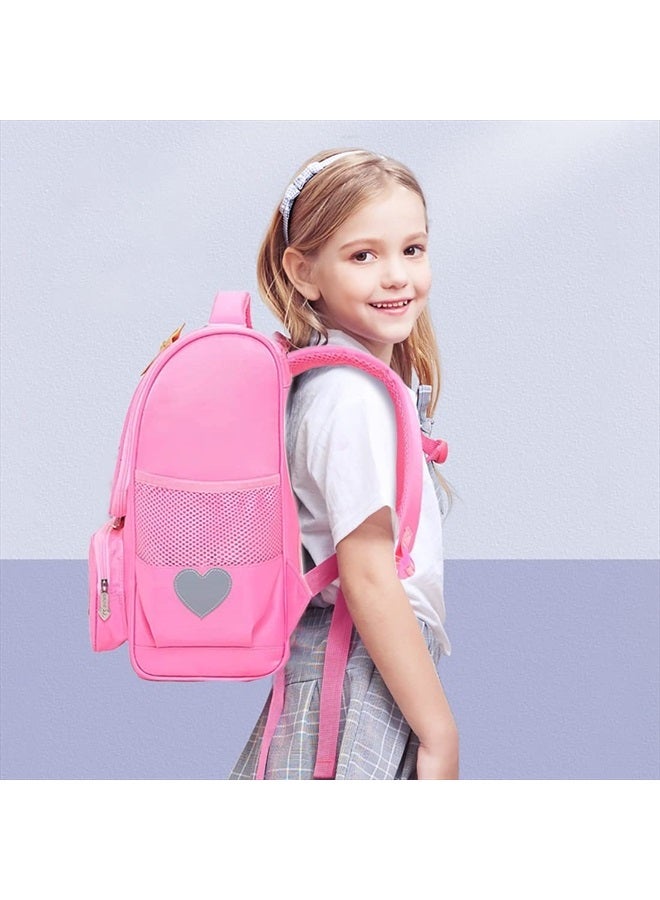 Cute Cat Face Backpacks for Teen Girls, Kids Backpack for Toddler Girl Preschool Bookbags Elementary School Bags - Pink