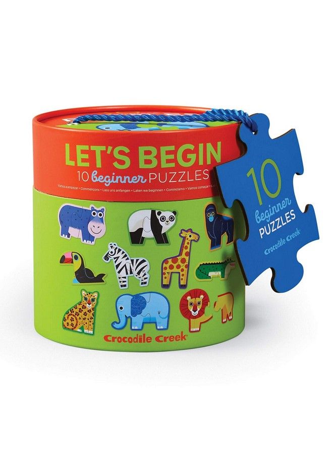 Let'S Begin Jungle 10 2 Piece Beginner Puzzles For Kids Ages 2 Years + Green