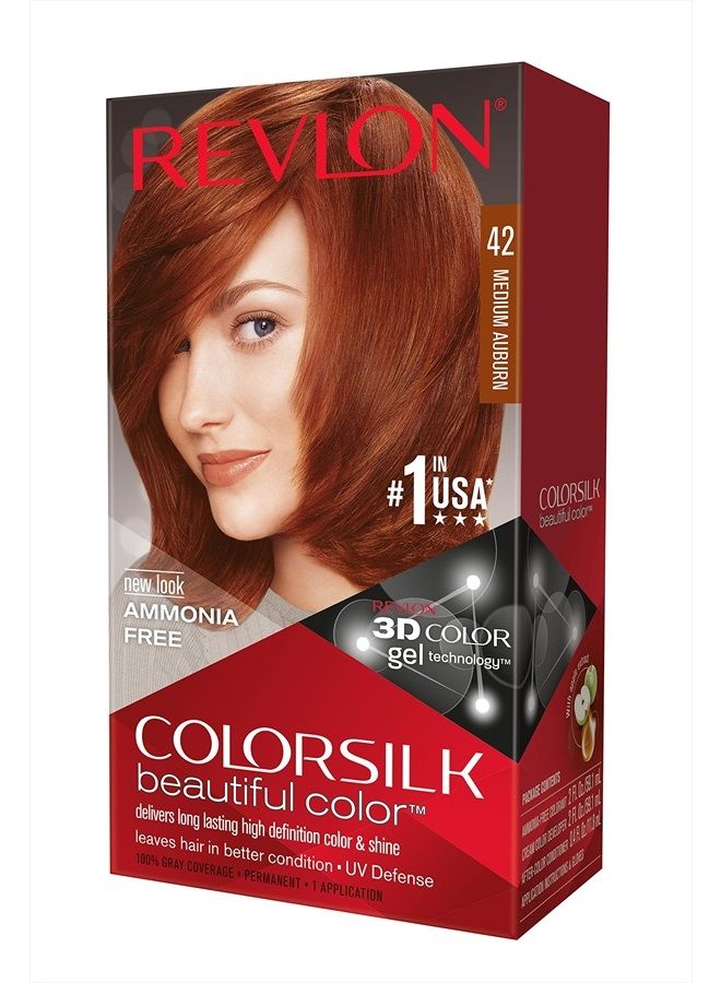 Revlon Colorsilk Haircolor, Medium Auburn, 4.40 Total Ounces (Pack of 1)