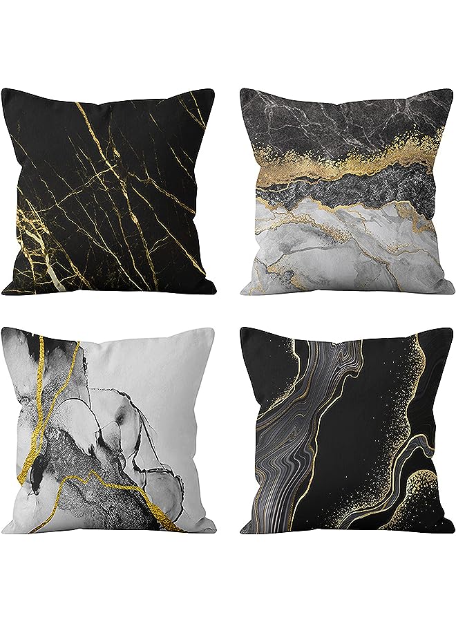 soft throw pillow covers living room sofa bedroom home decor Square cushion cover 18x18 inch (4 piece set)