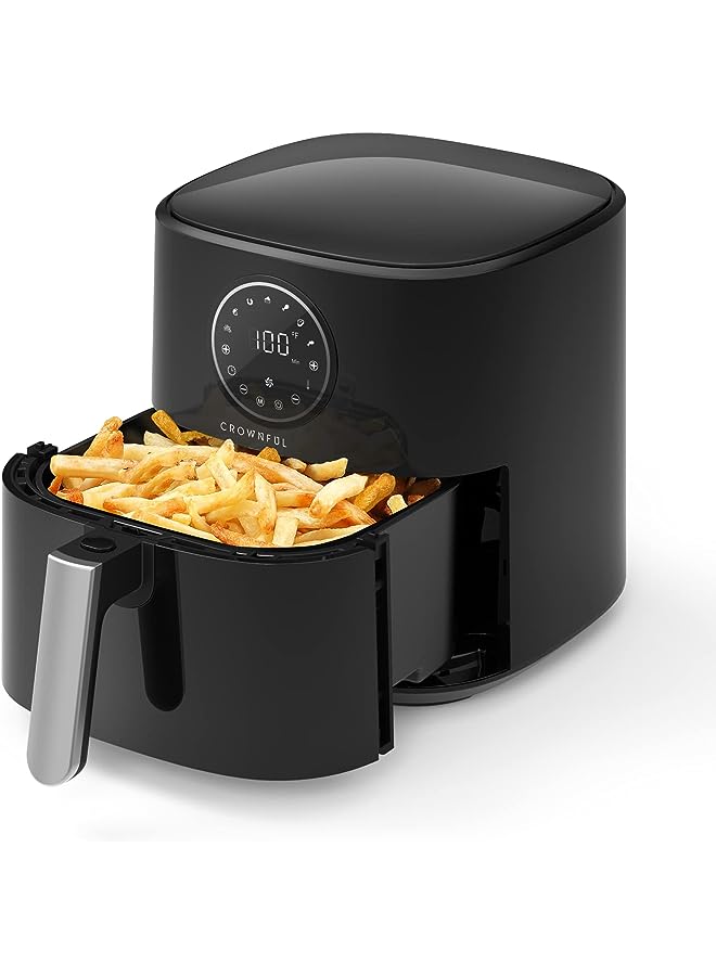 Air Fryer 4.5L 1500W 220V Air Fryers 7 Presets and 53 Recipes, Temperature & Time Control, LCD Digital Touch Screen, Best for Frying, Grilling, Roasting, Baking, 2 years warranty