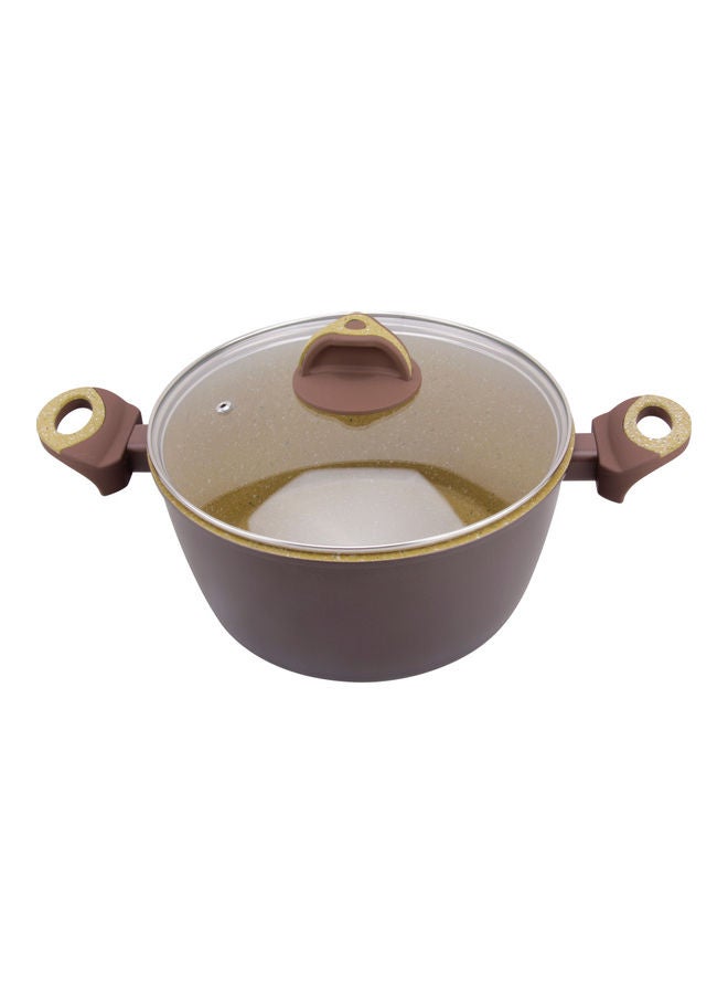 Aluminum Covered Casserole With Lid Brown 38.5x11.8cm