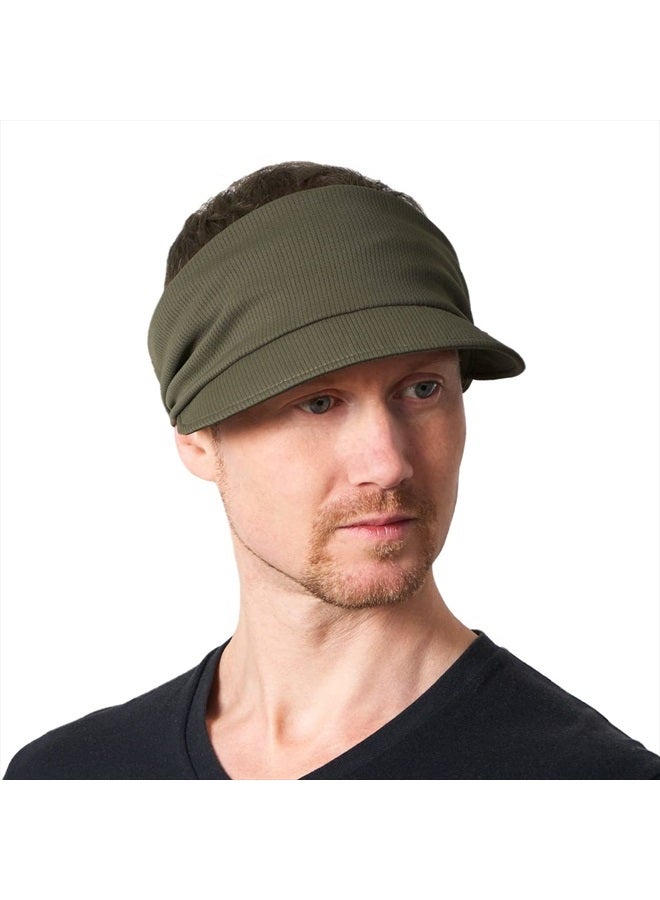 Cooling Sports Visor Sun Hat - Womens Mens Athletic Wide Brim Summer Caps UPF-Cutting Khaki