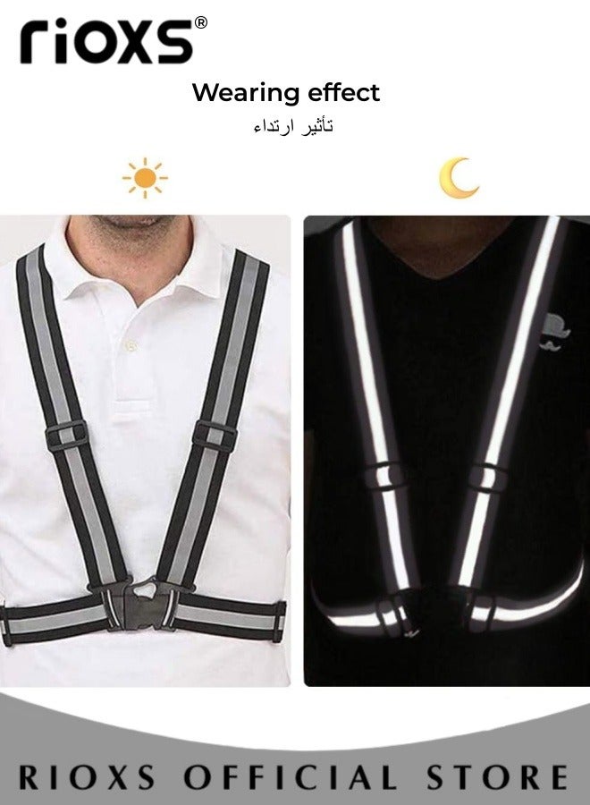 USB Rechargeable Bike Light Set And Reflective Running Vest,Ultra Bright Bicycle Lights With Horn And Headlight Tail Rear Reflectors,Bike Accessories For Night Riding,Waterproof Bicycle Accessories For Men Women Night Road Cycling