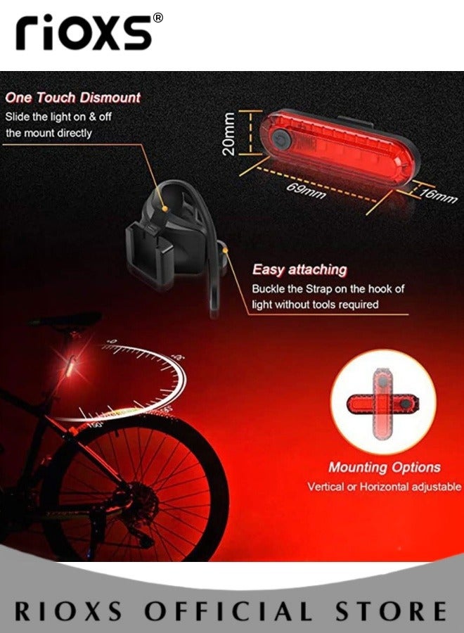 USB Rechargeable Bike Light Set And Reflective Running Vest,Ultra Bright Bicycle Lights With Horn And Headlight Tail Rear Reflectors,Bike Accessories For Night Riding,Waterproof Bicycle Accessories For Men Women Night Road Cycling