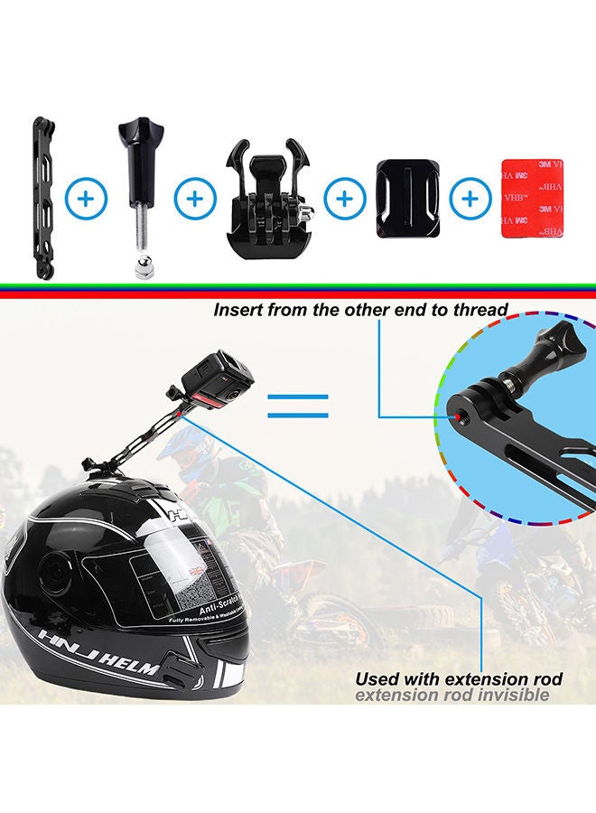 Motorcycle Accessories Mount Bundle Kit for Insta360 ONE X3 X2 ONE X ONE R RS Cameras and GoPro Hero 11 10 9 8 7 6 5 Black Session 5/4/3 OSMO Action Yi Action Camera and More