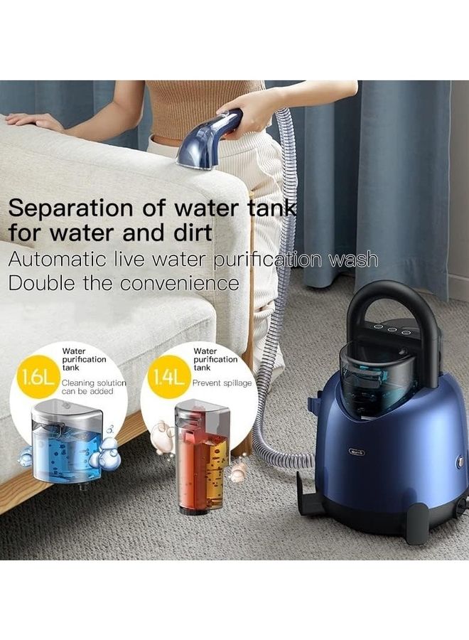 Fabric Vacuum Cleaner Wet And Dry Vacuum For Sofa/Carpet/Curtain 1.6L Water Tank 1.6 L 400.0 W BY200 Blue