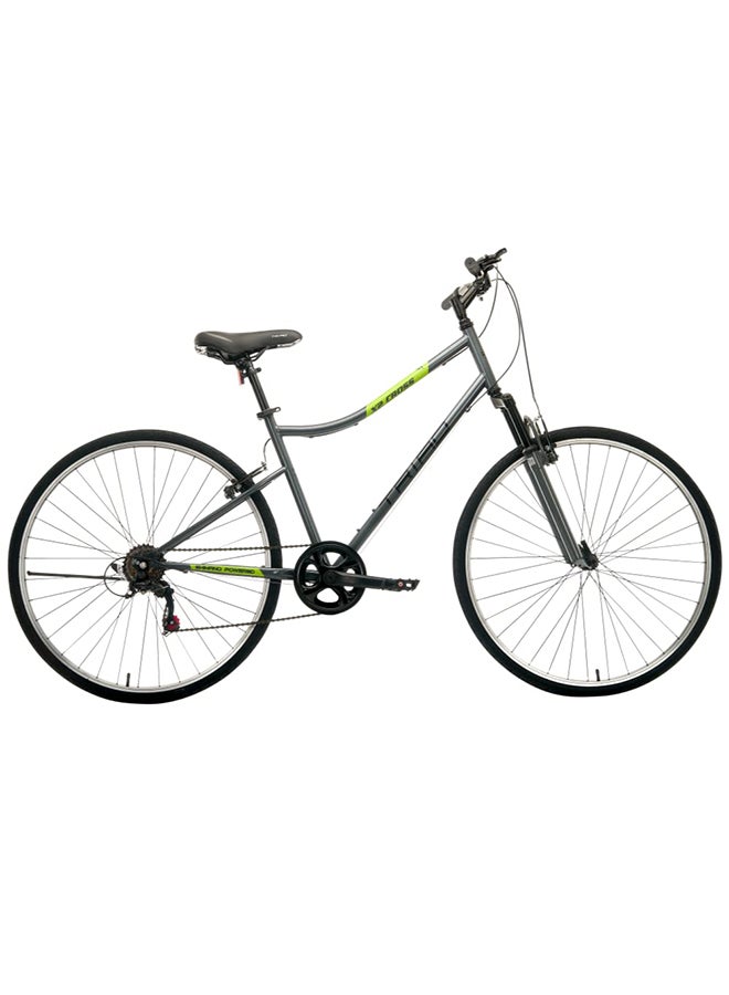 7 Speed - Fully Fitted Hybrid Bicycle (Grey)| Ideal for: 15+ Years| Unisex