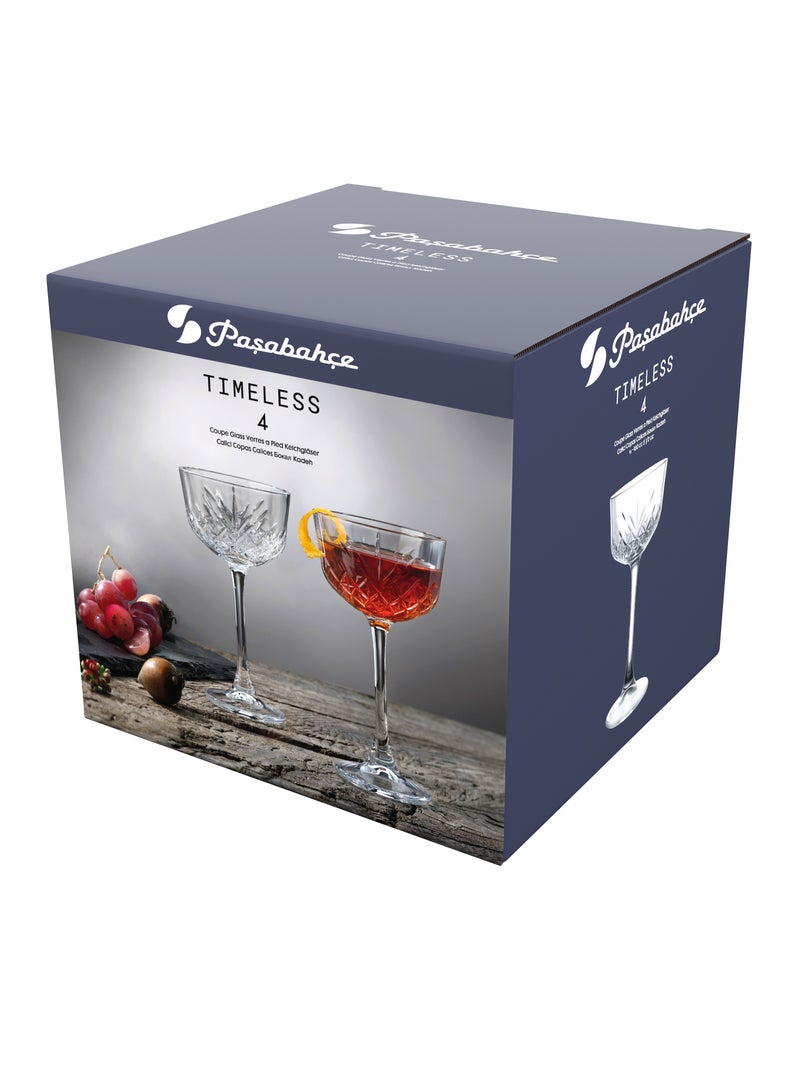 4-Piece Timeless Coupe 160 ml Clear