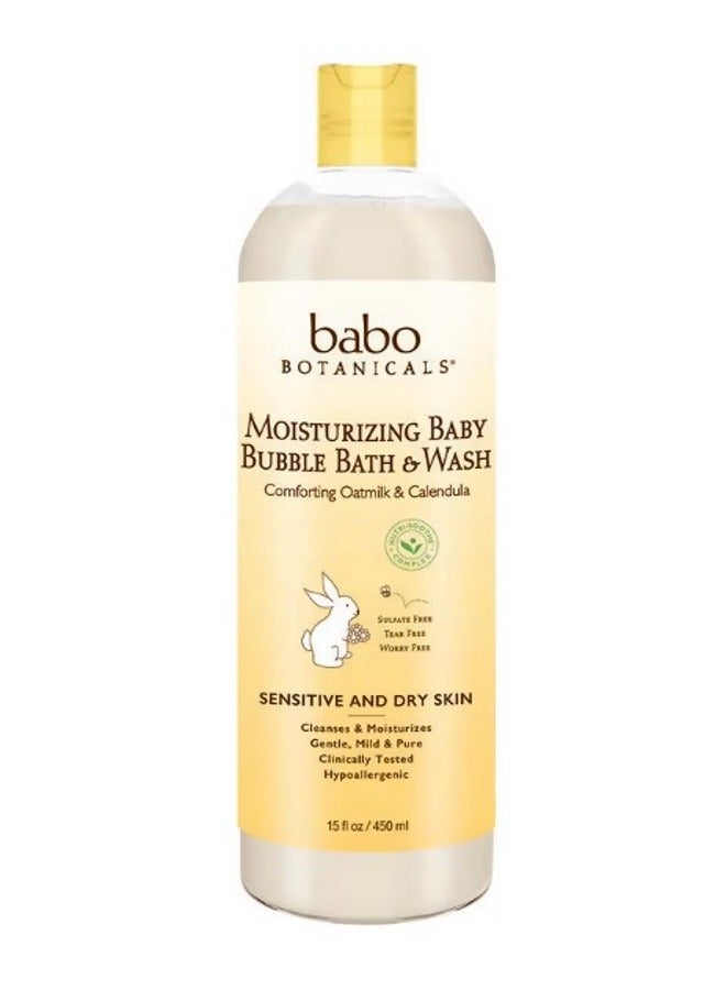 Moisturizing Baby Bubble Bath  Wash Oatmilk Calendula 15 fl oz 450 ml