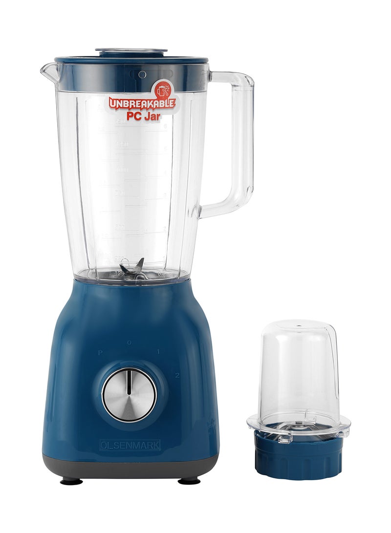 2-In-1 Large Capacity Countertop Blender Set 1.8 L 650 W OMSB2238 Blue/Clear