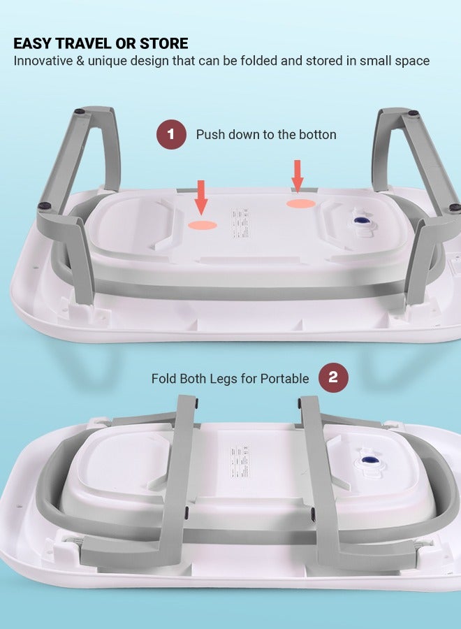 Baybee Loria Foldable Baby Bath Tub for Kids, Baby Bath Seat Mini Swimming Pool, Kids Bathtub for Baby with Non-Slip Base, Kids baby bath tub for 0 to 2 years Old