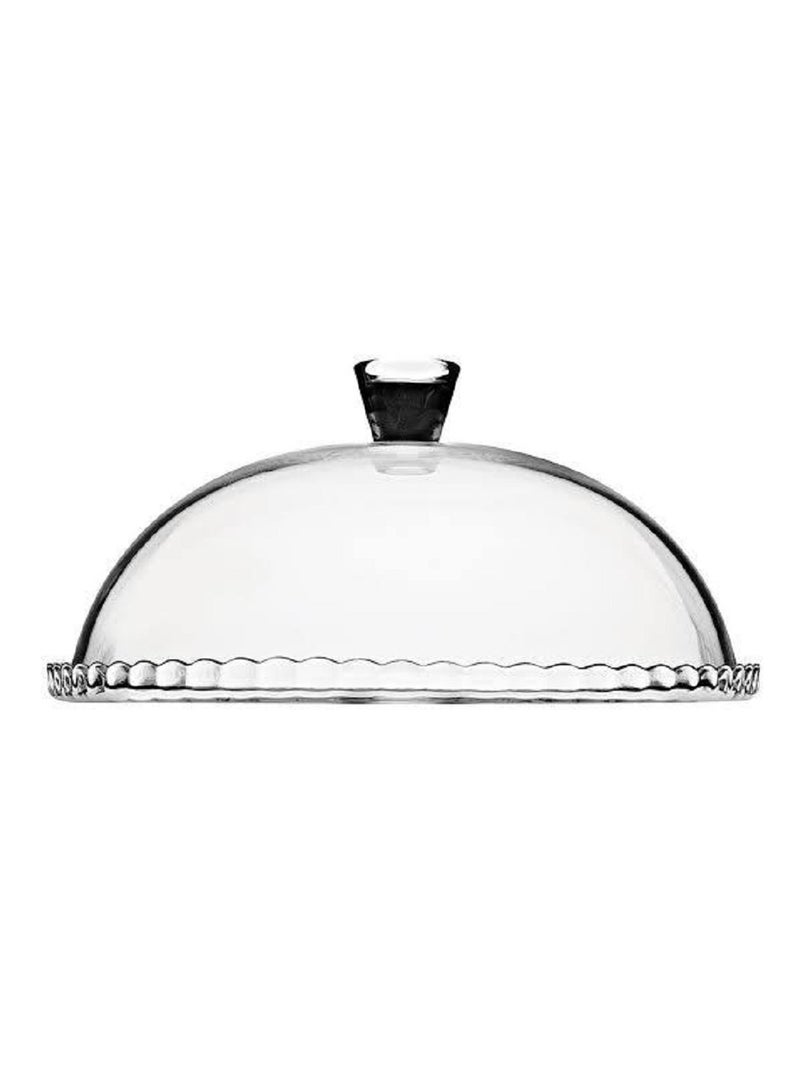 Patisserie Glass Service Plate & Dome 32 cm Clear