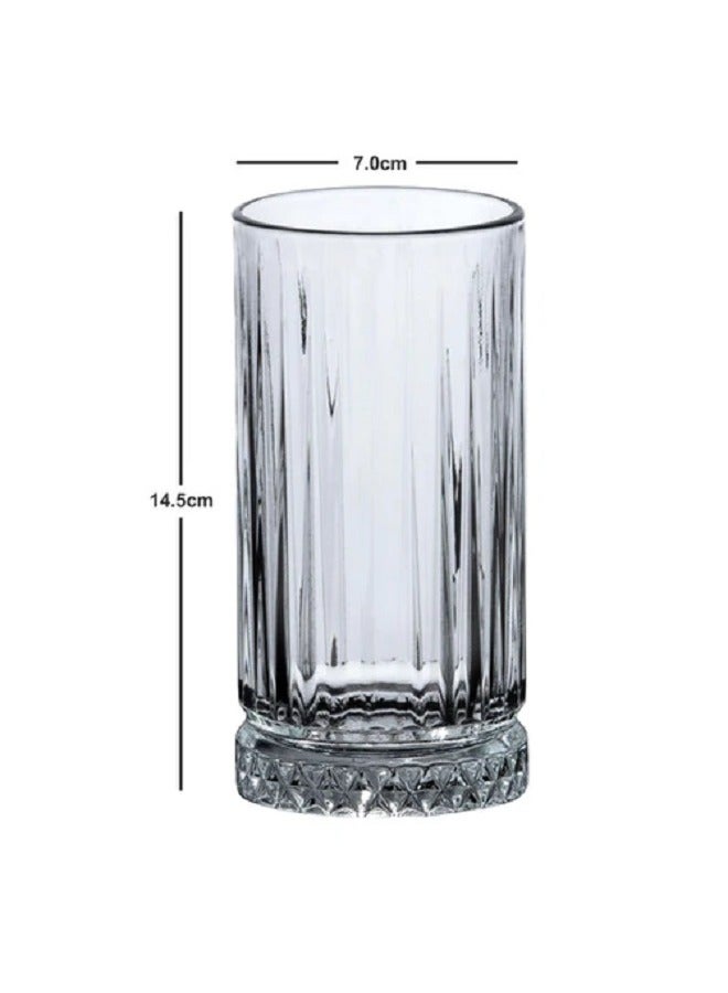 4-Piece Elysia  Long Drink Glass Set 365 ml Clear