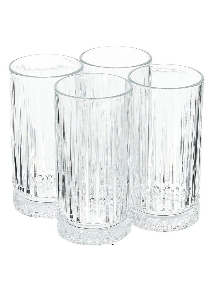 4-Piece Elysia  Long Drink Glass Set 365 ml Clear