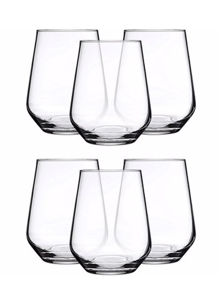 6-Piece Allegra Tumbler 425 ml Clear