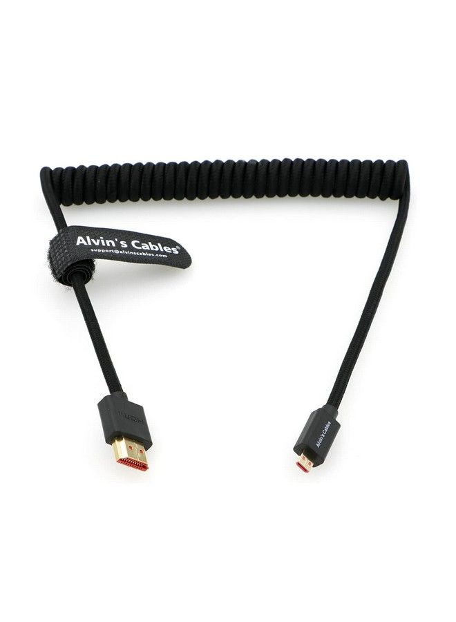 Alvin’S Cables 8K 2.1 Microhdmi To Hdmi Braided Coiledcable For Atomosninjav 4K60P Record 48Gbps Hdmi For Canonr5C; R5; R6