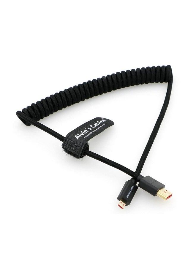 Alvin’S Cables 8K 2.1 Microhdmi To Hdmi Braided Coiledcable For Atomosninjav 4K60P Record 48Gbps Hdmi For Canonr5C; R5; R6