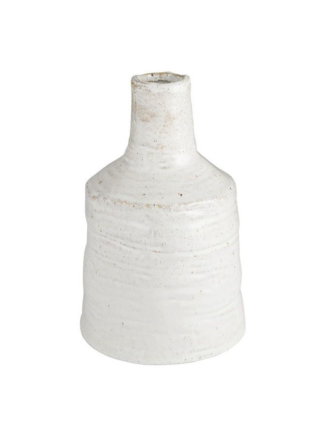 Pure Design Modern Ceramic Pottery Vase For Home Decor 8Inches High White