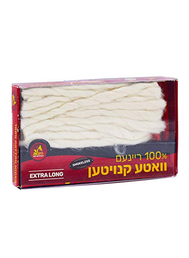 50 Extra Long Cotton Smokeless Replacement Wicks Multicolour 0.7X4.1X2.7 inch