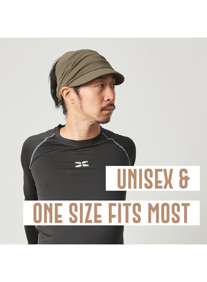 Cooling Sports Visor Sun Hat - Womens Mens Athletic Wide Brim Summer Caps UPF-Cutting Black