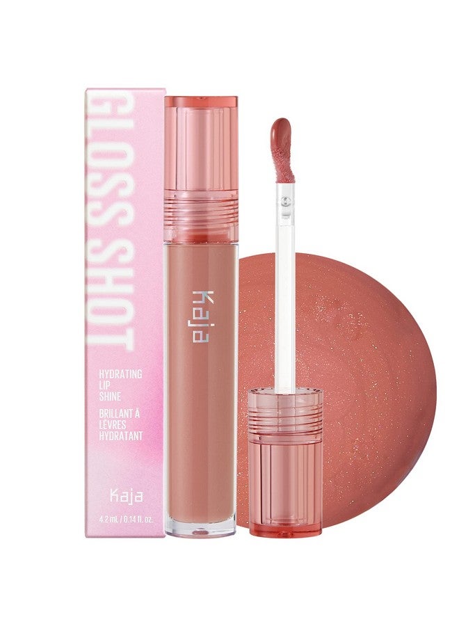 Lip Gloss Gloss Shot ; With Jojoba Oil Tinted Shimmer Hydrating Non Sticky Juicy Nude Plumper Looking Lips 03 Honey Drizzle 0.14 Fl Oz