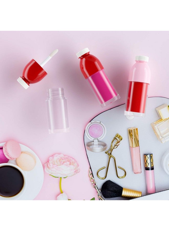 12 Pieces Adorable Empty Lip Gloss Bottles 8Ml Refillable Funny Coke Bottle Shaped Lip Glaze Tube With Wand Brush Small Travel Split Charging Lip Oil Sample Vials Container Diy Makeup Holder