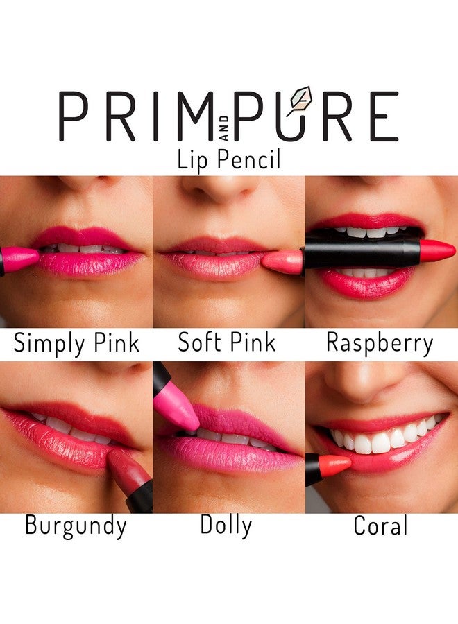 Natural Lipstick Crayon Pencil For Women ; Made With Organic And All Natural Ingredients ; Non Toxic & Cruelty Free ;Hydrating Pigmented And Moisturizing Formula; Made In The Usa (Dolly Pink)
