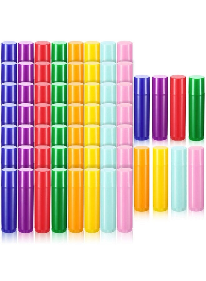 64 Pieces Lip Balm 5 Ml Empty Containers Refillable Rotatable Plastic Lipstick Tubes Diy Lip Gloss Balm Tube Holder For Diy Cosmetic 8 Colors