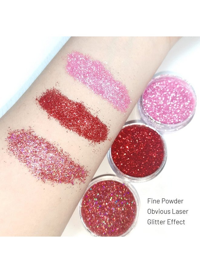 3 Colors Glitter Lip Kit Diamond And Glitter Metallic Lip Powder With Lip Primer Waterproof Long Lasting & Smudge Proof Upgrade Version Glitter Lip Cosmetic Without Sticky Flake Off Set A