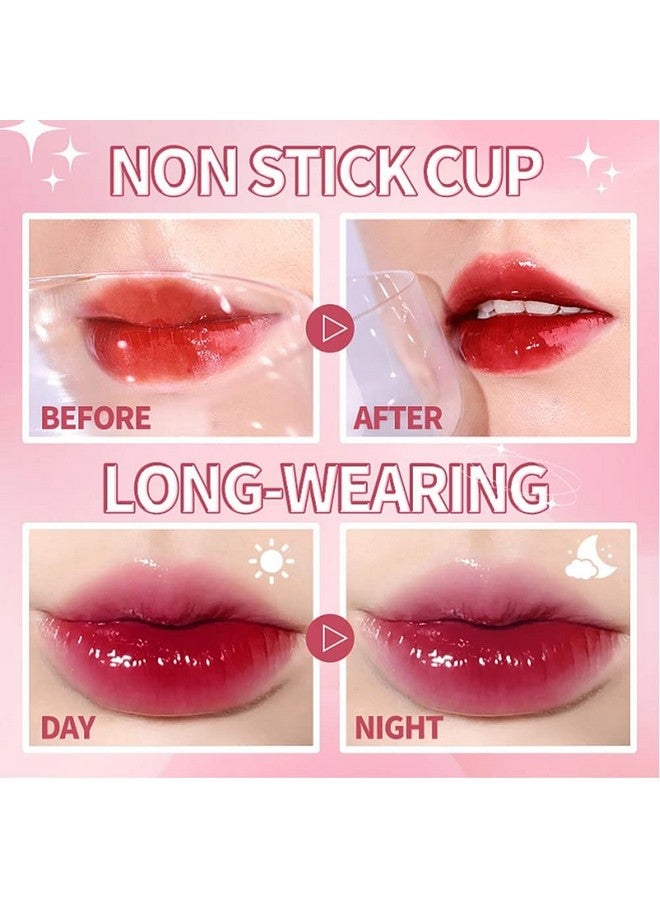 6 Colors Lip Tint Stain Set Korean Velvet Lip Tint Watery Lip Stain Tint Moisturizing Mini Liquid Lipstick Multi Use Lip And Cheek Tint Long Lasting Non Stick Cup Waterproof Shimmery Lip Color Makeup