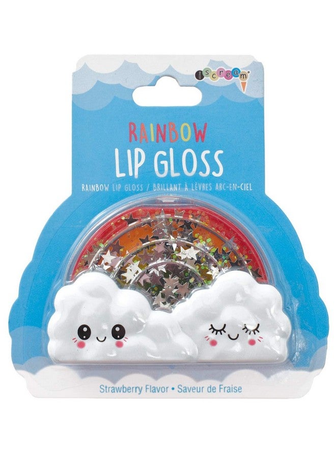 Happiest Rainbow Strawberry Scented Solid Lip Gloss In Glitter Case