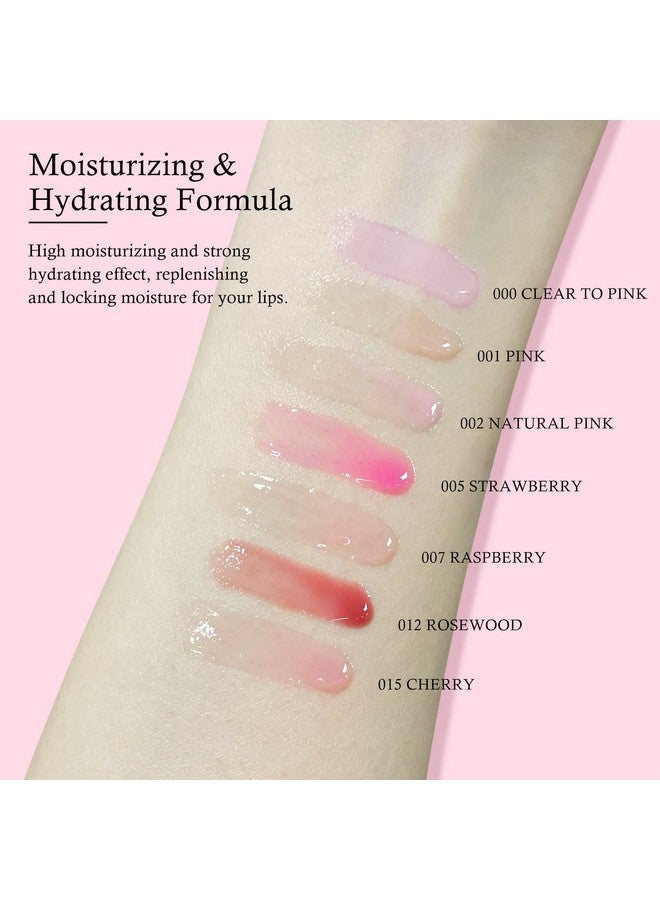 Hydrating Lip Glow Oil Moisturizing Lip Oil Gloss Transparent Plumping Lip Oil Tinted For Lip Care And Dry Lips By Ownest Beauty Pink