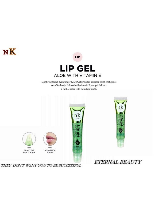 5 Flavors Nk Hydrating Lip Gel Rosehip Argan Oil Mint Aloe Clear Moisturizing Clear Gloss