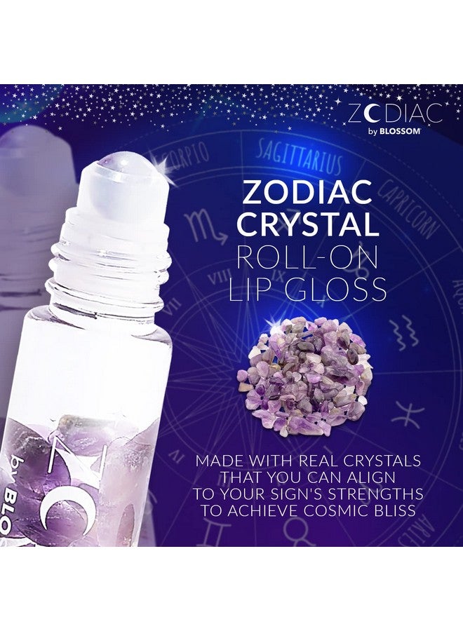 Zodiac Sign Vanilla Scented Moisturizing Roll On Lip Gloss With Crystals Made In Usa 0.20 Fl. Oz./5.9Ml Sagittarius