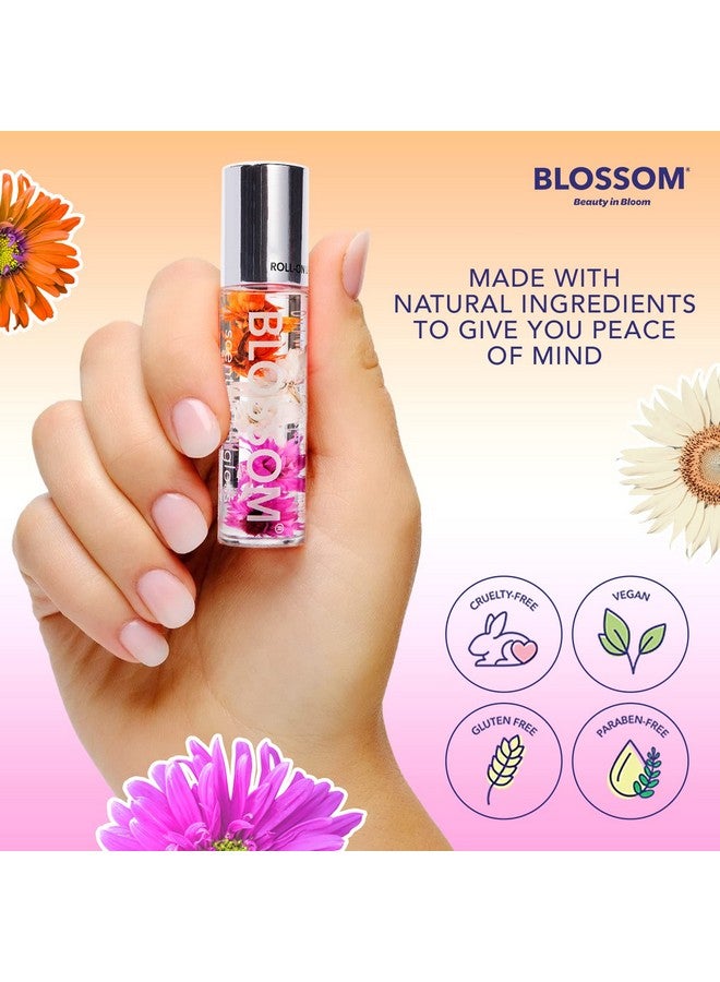 Scented Roll On Lip Gloss Infused With Real Flowers Made In Usa 0.20 Fl. Oz./5.9Ml Juicy Peach