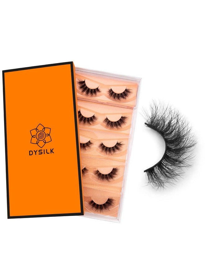 Lashes Mink Eyelashes Fluffy Lashes 5 Pairs 6D Faux Mink Eyelash False Eyelashes Natural Lash Soft Reusable Wispy Eyelashes Strip Lashes Kit ; Fluffy 16Mm