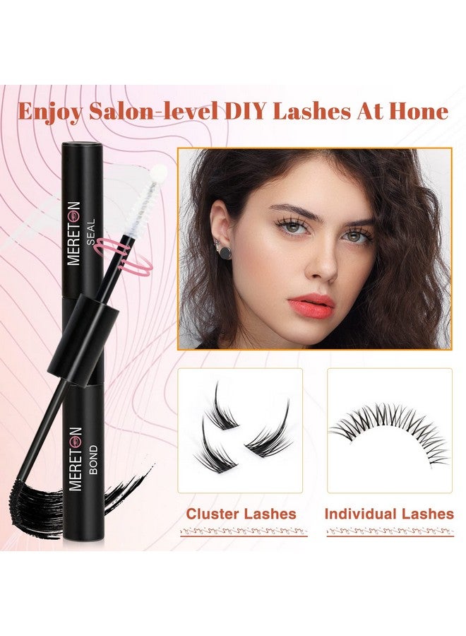 Lash Bond And Seal Lash Cluster Glue For Diy Eyelash Extensions Individual Lash Glue For Cluster Eyelash Strong Hold Eye Lash Glue For Personal Makeup Use(Black01 Bottle)