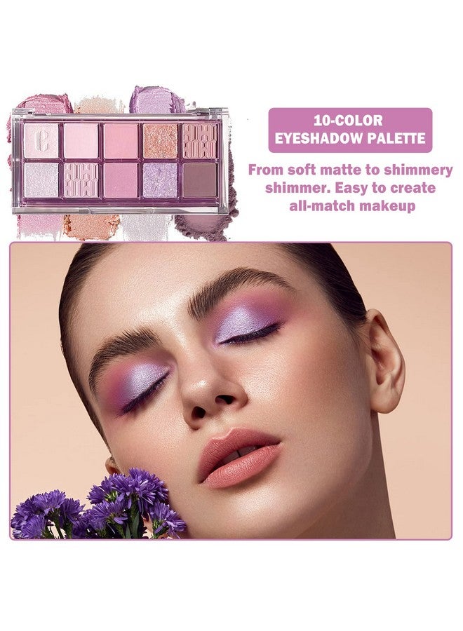 10 Colors Eye Shadow Palette Matte Nude Neutral Eyeshadow Palette Glitter Eyeshadow High Pigmented Makeup Palettelong Lasting Naturing Looking Eye Makeup A14