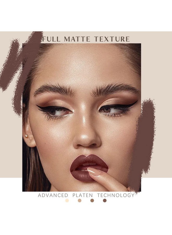 4 In 1 Color Matte Eyeshadow Palette High Pigmented Natural Nude Eyeshadow Makeup Palette Long Lasting Eyeshadow Palette With Eyeshadow Brush