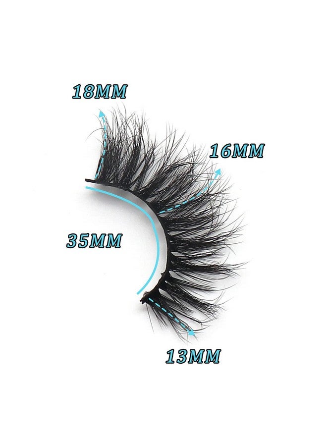 Lashes 5D Faux Mink Lashes 100% Handmade Luxurious Fake Eyelashes Lightweight Fluffy False Eyelashes 5 Pairs Pack (Cat Eye)