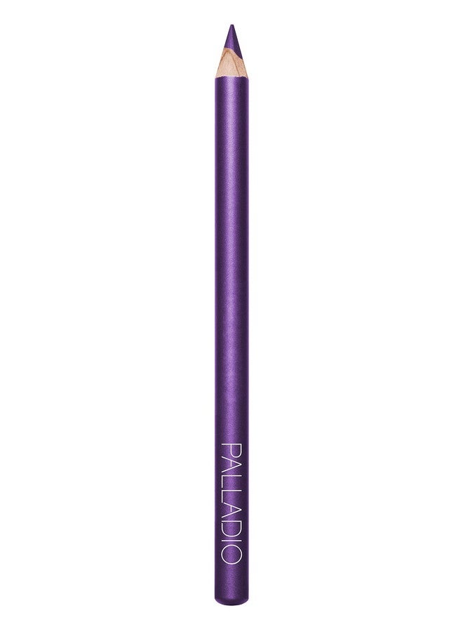 Wooden Eyeliner Pencil Thin Pencil Shape Easy Application Firm Yet Smooth Formula Perfectly Outlined Eyes Contour And Line Long Lasting Rich Pigment Electric Purple