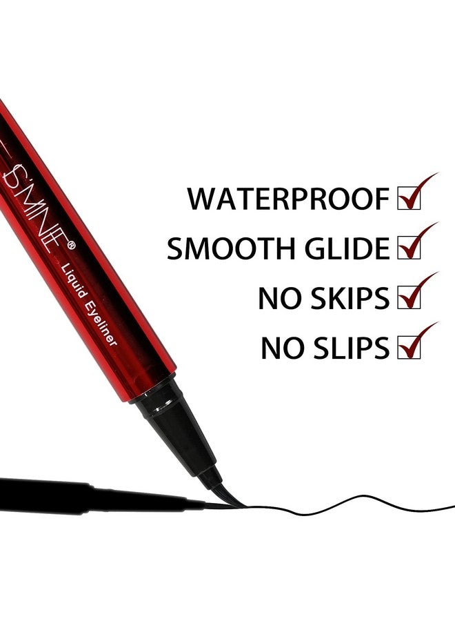 Ismine Professional Matte Vegan Smudge Proof Eyeliner Makeup Liner Easy Liquid Pen No Skip Eyeliner Waterproof Formula Long Lasting Liquid Eyeliner Black