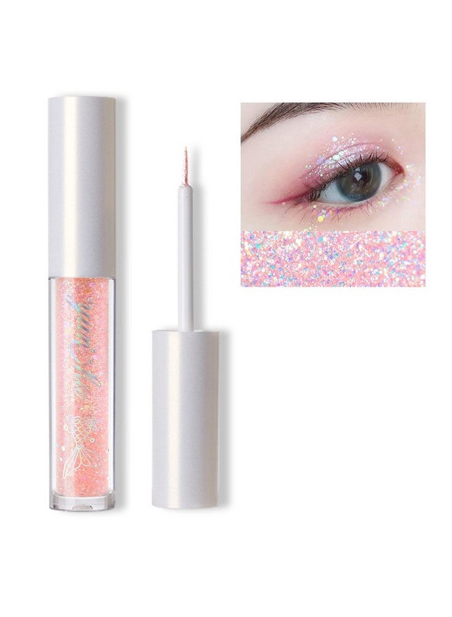 Liquid Glitter Eyeshadow Eyeliner Korean Makeup Tear Drop Shimmer Metallic Lightweight Waterproof Texture Long Wearing Loose Glitter Glue For Crystals Eye Glitter Makeup Pink Dreamland