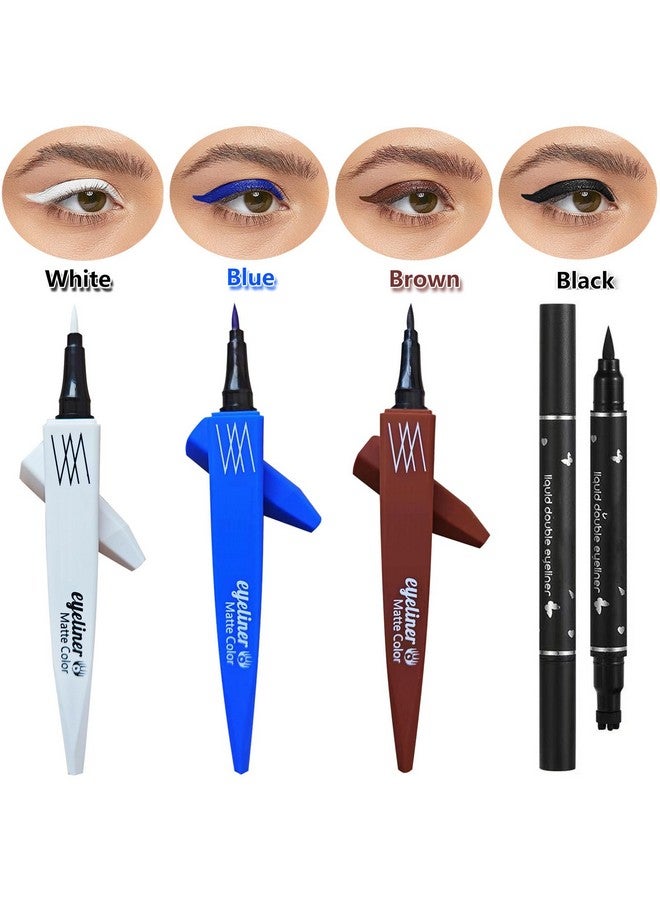 White Eyeliner Pencil Liquid Waterproof Quick Drying Long Lasting Eye Makeup Color Eyeliner Pen Smudgeproof Longwearing With Ultra Fine Tip