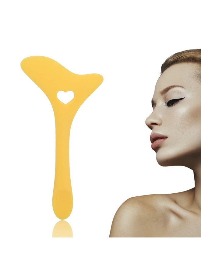 Eyeliner Stencil Eyeliner Tool Eyeliner Guide Silicone Eyeliner Stencils Wing Tips Eyebrow Pencil Stencil Reusable Lazy Quick Eye Makeup Tool Aid Makeup Applicator Tool For Makeup Artist(Yellow)
