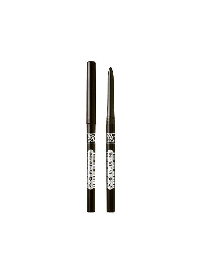Pencil Eyeliner Color Stay Retractable Eyeliner Waterproof Eye Makeup High Pigmented 24H Long Lasting Retractable Eyeliner (4 Count Deep Brown)